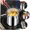 304 Stainless Steel Deep Fryer With Frying Basket Multifunctional Small Pot Kitchen Specific Frying Chicken Other Cooking Tools