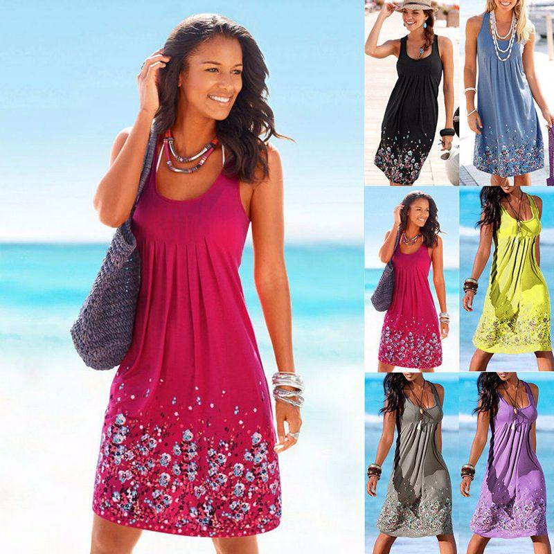 Элегантное женское летнее бохо цветочное короткое миди платье для коктейльных и вечерних вечеринок