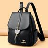 Soft Leather Backpack Spring and Summer New Lychee Pattern Large Capacity Fashion Trendy Women's Backpack Schoolbag Women