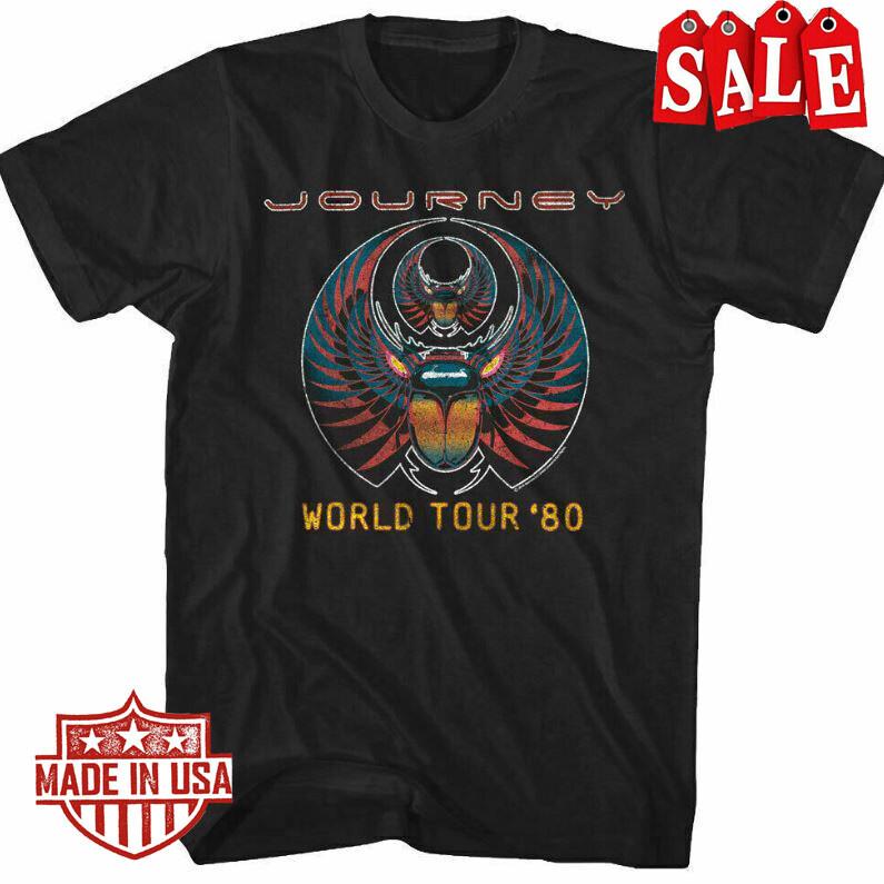 Мужская футболка Journey 80'S World Tour Мужская футболка с изображением рок-группы и альбома Унисекс
