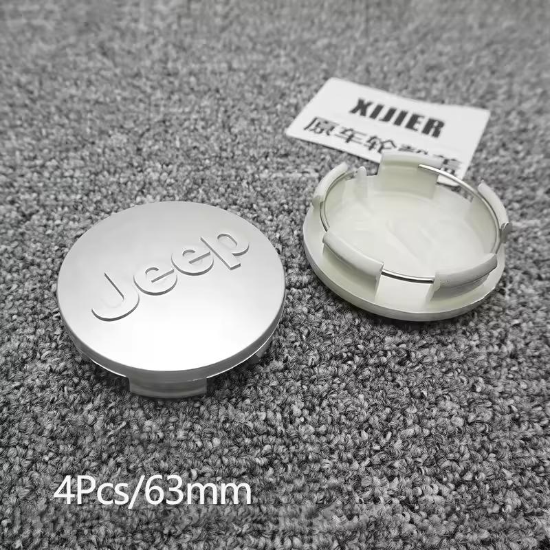 4Pcs Original Car Wheel Center Hub Cap Cover For Jeep Renegade Compass Grand Cherokee Wrangler jk Gladiator Patriot Liberty QTMYN1