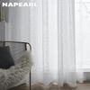 1 шт. NAPEARL 10-20% затемнение французский стиль простой романтический кружевной основы вязаный чистый белый газовый занавес для гостиной спальни балкона домашний декор