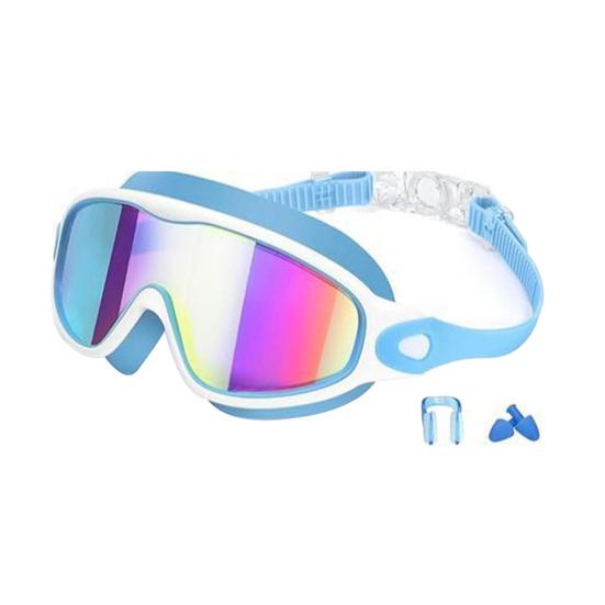 Kids Swim Goggles with Nose Clip And Earplug Anti-Fog UV Protection Pool Glasses Anti Shattered Lens for Boys Girls