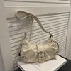 Solid Color Buckle Underarm Bag Hobo Bag Spicy Girl Handbag Fashion Y2k Shoulder Bag  Girl