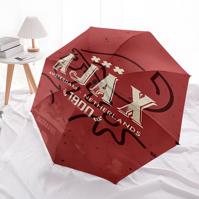 Printed AFC Ajax Printed Folding Umbrella,Outdoor,Leisure,And Travel Umbrella,Durable Umbrella Fabric,Birthday And Holiday Gift