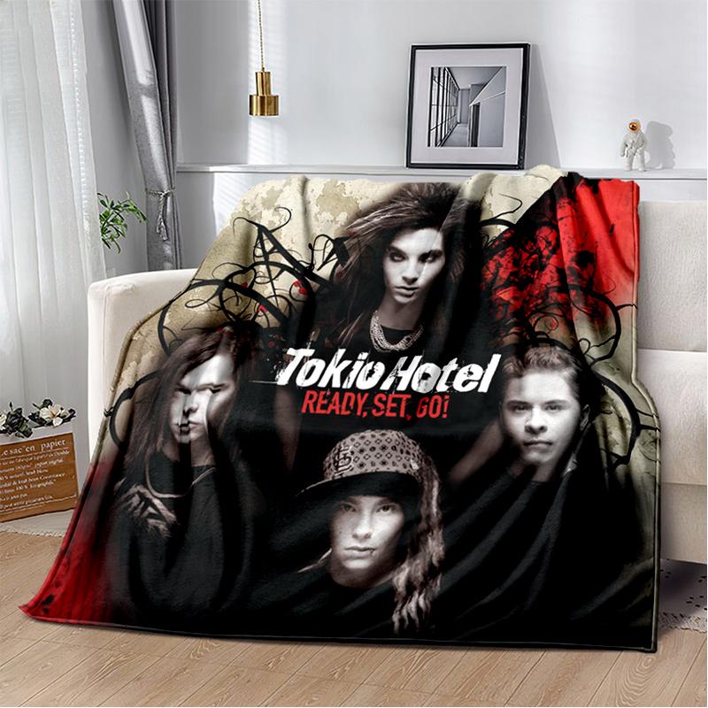 2025 Новый Стиль Tokio Hotel Рок-группа Билл Том Каулитц Плед, Мягкий Плед для Дома Спальни Кровати Дивана Покрытие Подарок для Детей