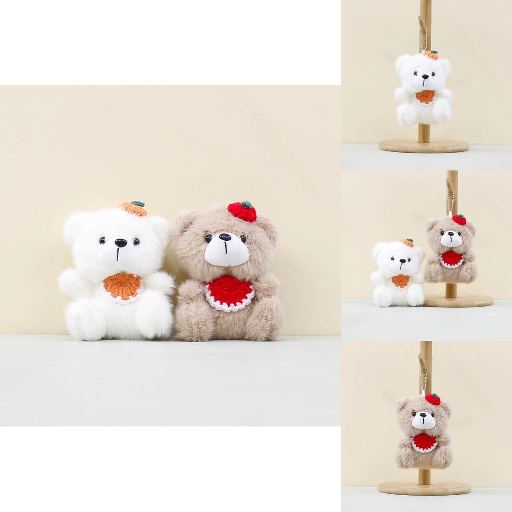 Cute And Cuddly Teddy Bear Plush Toy With Brown And White Colorful Bib For Kids