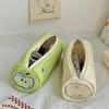 Star Green Pencil Case Cute Pencil Box Storage Bag Embroidered Stationery Bag Large-capacity Desktop Pencil Box