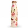Printed Pure Copper Water Bottle 1 Ltr Capacity Tamba 1 Litre Yoga Bottles For Drinking At School Home Office For Kids Boys Girls Men & Women