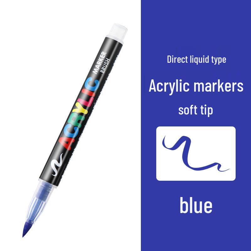 8101 Акриловые маркеры с мягким наконечником - 12/24 цвета для студенческого творчества, DIY и граффити