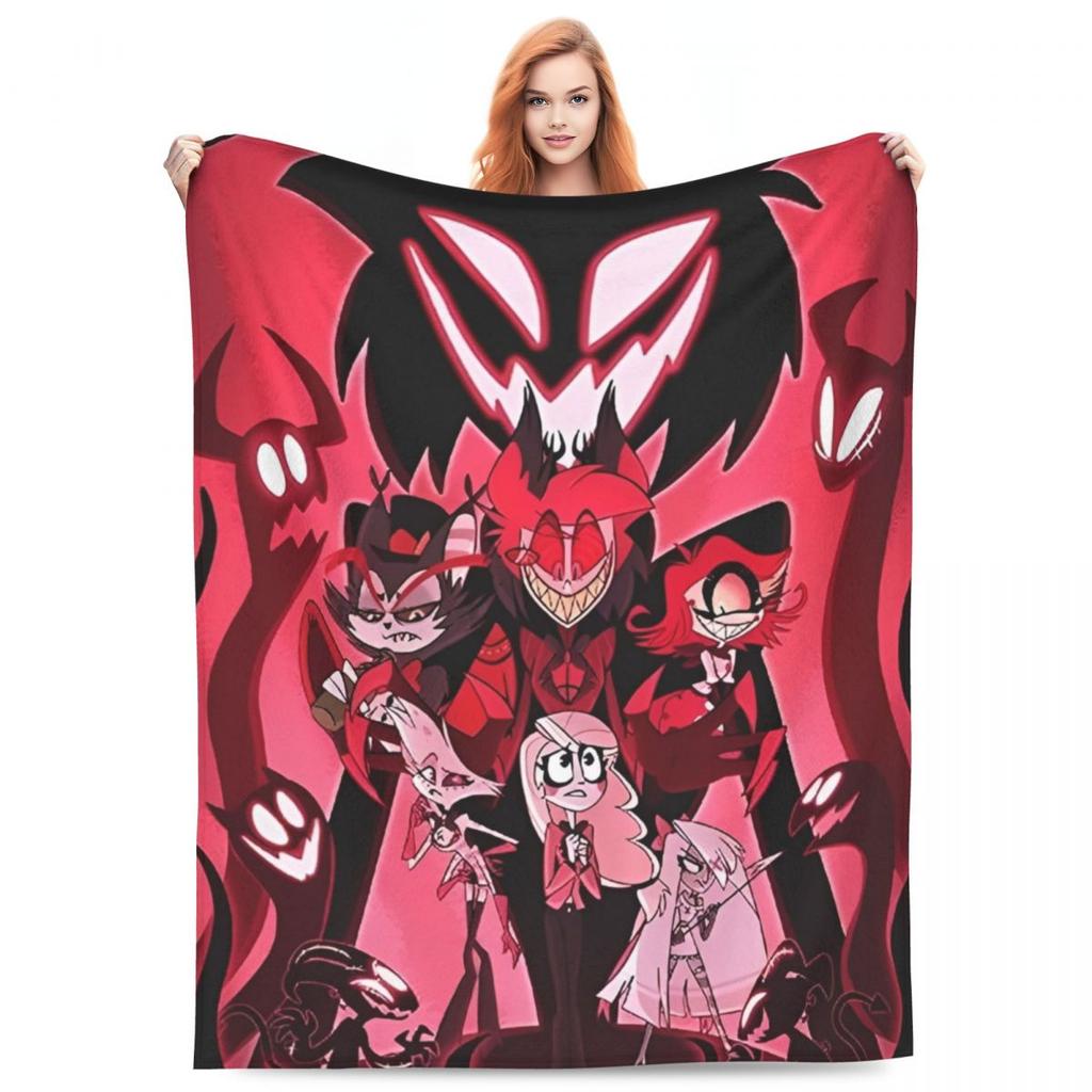 VOX H-Hazbin Hotel Alastor Game Warm Soft Blanket Travel Office Plush Bedding Throws Fluffy Couch Bed Flannel Bedspread