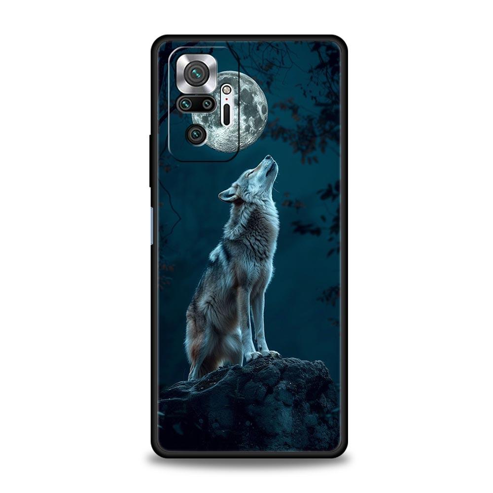 Чехол для телефона для Xiaomi Redmi Note 14 13 12 5G 9S 9 10 11 Pro Plus 4G 9T 14C 13C 12C 10C 9C 9A Мягкая крышка Волк