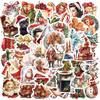 50 Cartoon Retro Christmas Doodle Stickers Personalized Decoration Guitar Notebook Suitcase DIY Waterproof Stickers