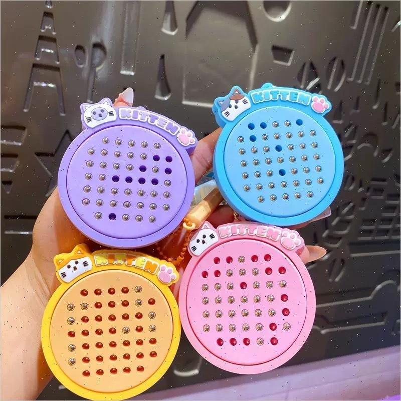 Cartoon Steel Ball Drawing Board Cute Kawaii Doodle Toy Small Size for Kids Travel Play Couple Bag Keychain Pendant