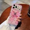 Чехол для телефона с алмазным бантом, совместим с iPhone 14/15/17 Pro/Max