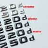 2015 3D Sharp V6 V8 V10 V12 Letters Numbers ABS Car Emblem Fender Discharging Badge Nameplate Logo Sticker Chrome Black