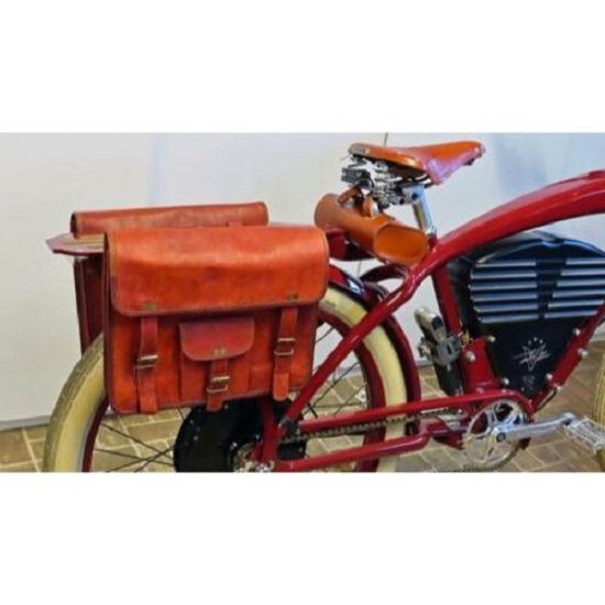 Кофры ручной работы Велосипедный чехол для мотоцикла Винтажные кожаные 2 боковые сумки Корзины