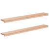 Window Sills 2 Pcs Natural 110 X 20 X 2 Cm Solid Wood Beech