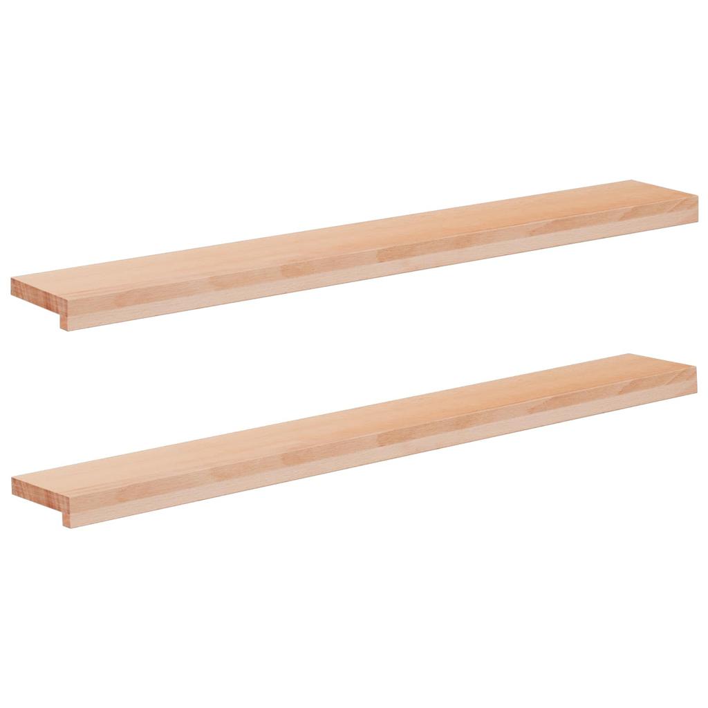 Window Sills 2 pcs Natural 110 x 20 x 2 cm Solid Wood Beech