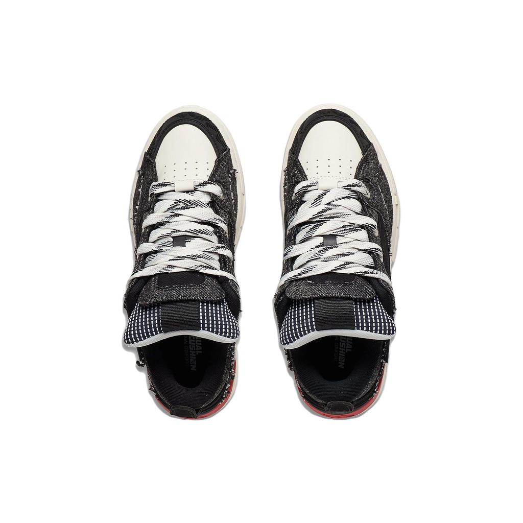 Li Ning Weiwu Golden Comfortable Versatile Durable Lightweight Low-Top Skate Shoes Women Sneaker Black AECS074-9