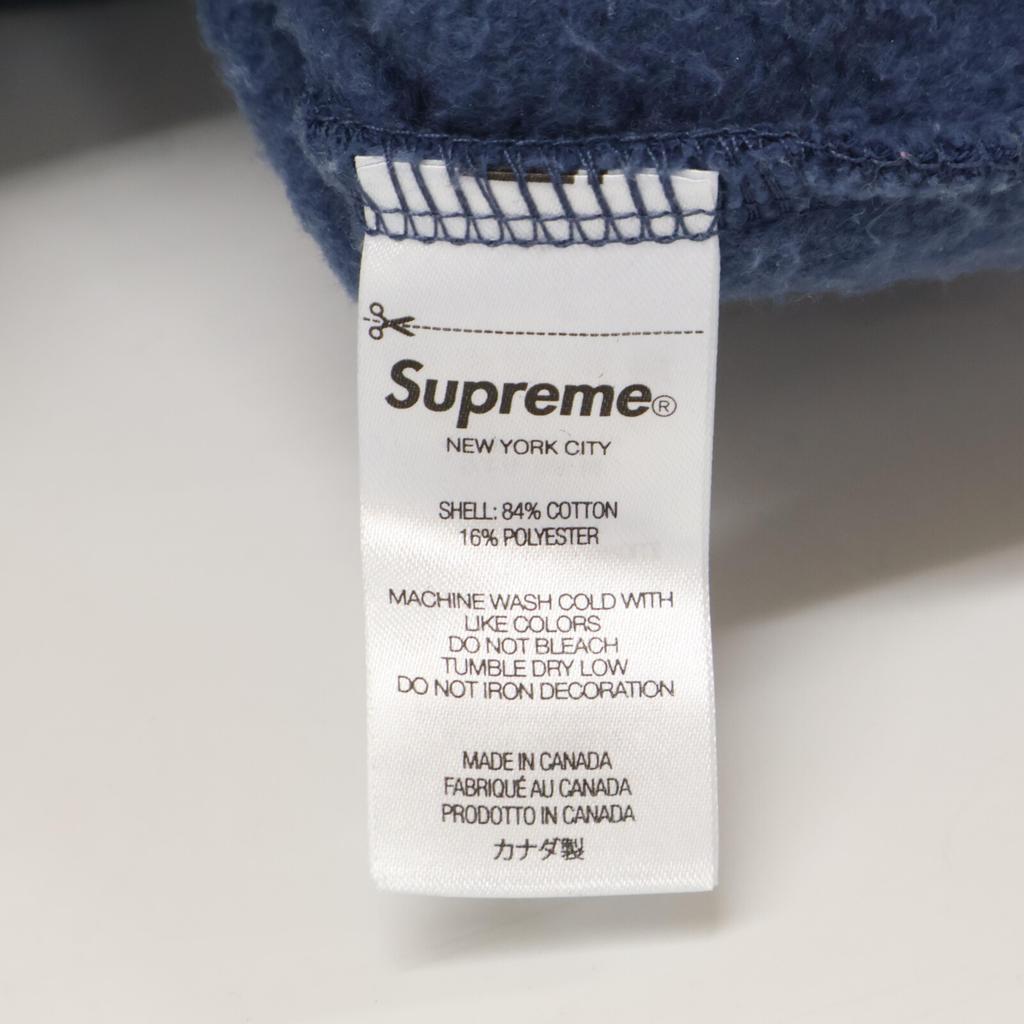 Supreme [Domestic Regular / 25 Stainless Steel] Small Box Hooded Sweatshirt Small Box Pullover Hoodie tops L dark blueUsed