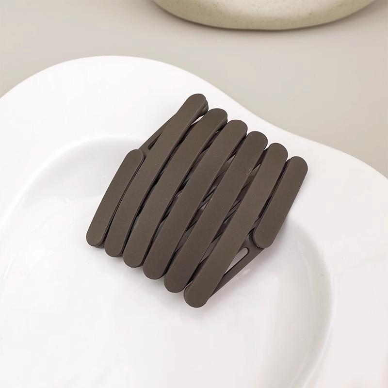 2 шт., удобная складная однотонная пластиковая повязка для волос для женщин и девочек, дорожная эластичная повязка на голову, повязка на голову, новинка, аксессуары для волос