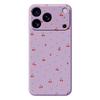 For iPhone 17 Pro Case Red Cherry Pattern Printing Straight Edge TPU Phone Back Cover