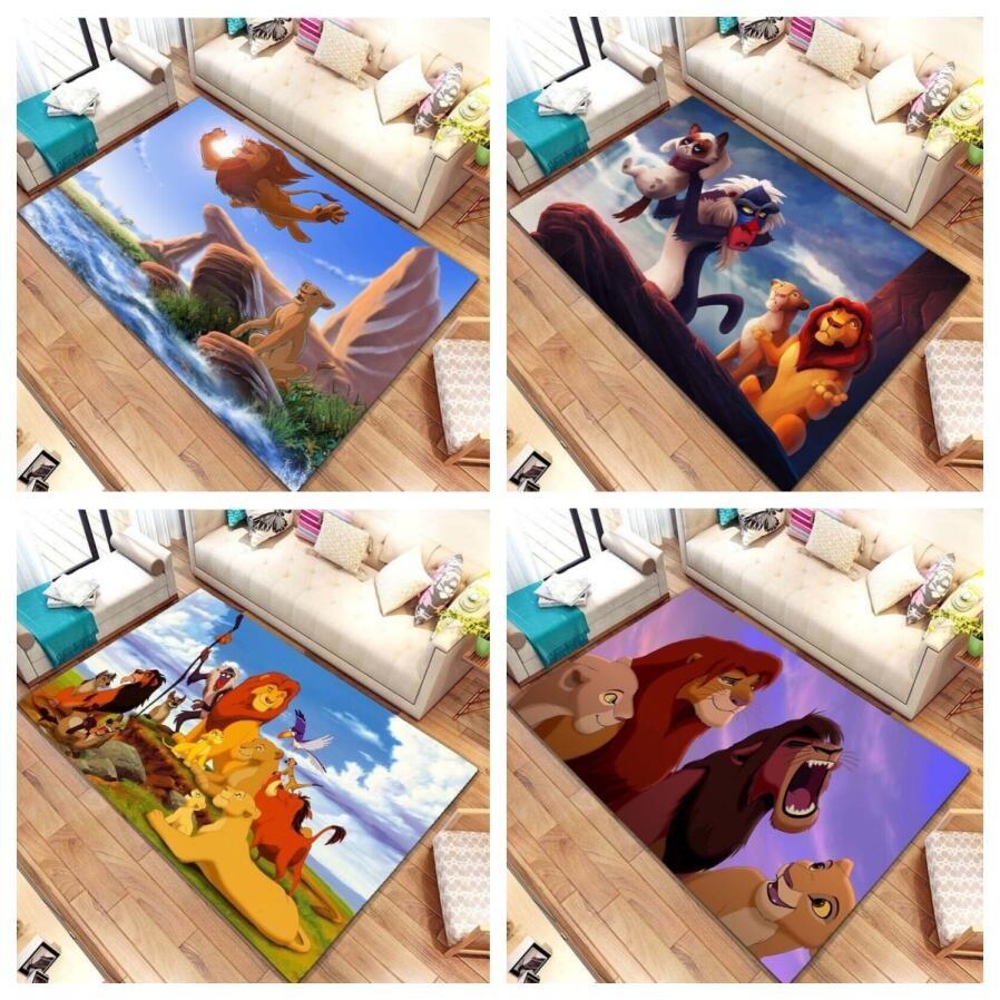 Cartoon Animation Movie Children's Room Bedside Foot Mat Bay Lion King Carpet
