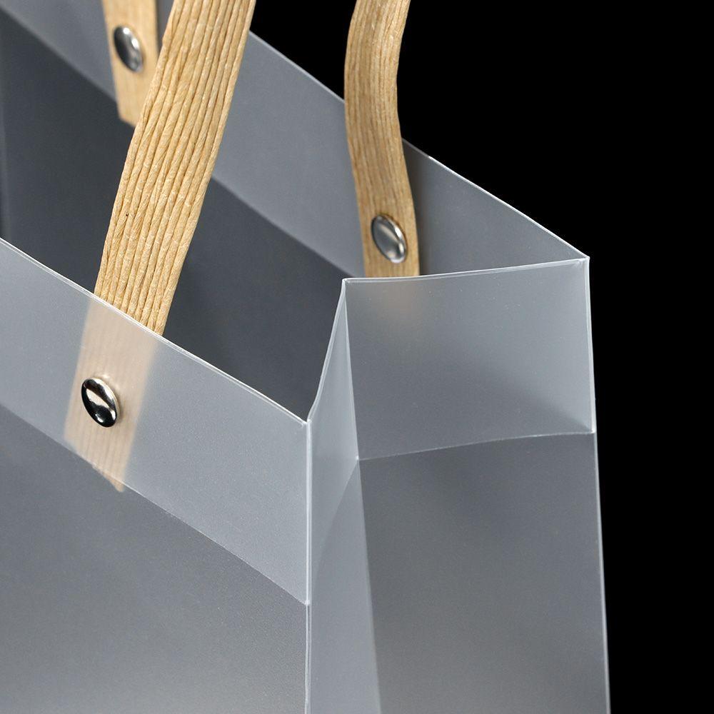 Расходные материалы из ПВХ с ручками Прозрачная большая упаковка Матовые полипропиленовые пакеты Подарочная упаковка