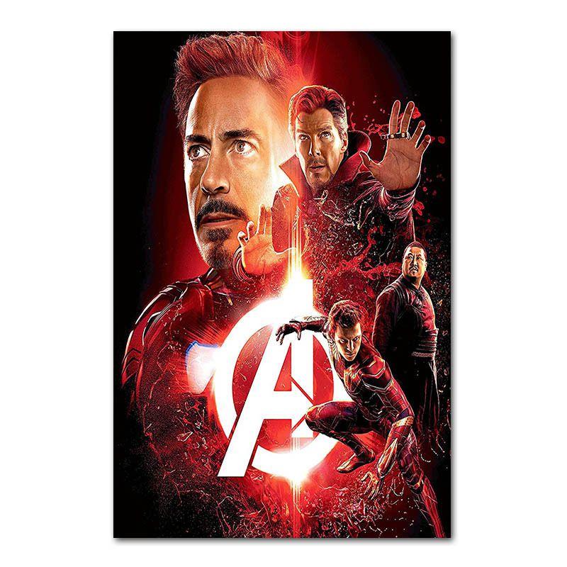 Роскошный плакат героя Marvel из шелковой ткани для декора спальни и кабинета