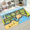 Child Urban City Road Traffic Learning Interactive Game Playroom Rug for Bedroom Living Room Sofa Home Doormat Decor,Non-slip