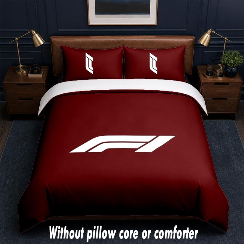 F1 Design Bed Bedding Set 1 Duvet Cover + 2 Pillowcases Soft Breathable Household Bed Linens
