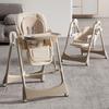 Multifunctional Baby High Chair (0-6 Years): Foldable, Convertible To Rocker, Recline & Sit Positions for Dining & Rest.
