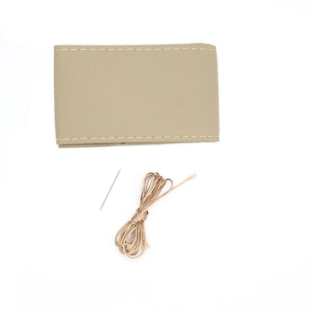 38 см автомобильный руль с оплеткой, текстура, мягкая искусственная кожа, автомобильные чехлы с иглами и нитками, автомобильные чехлы