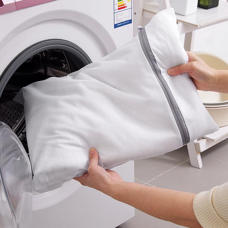 Gray Zipper Fine Mesh Laundry Bag for Bras and Underwear - Thickened for Home Use