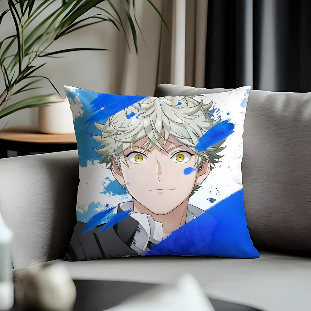 Trending BBlue Periodful Cushion Cover Antidustmite Pillowcase Invisible Zipper Silky Short Plush Sofa Cushion Cover