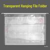 A4 Transparent Plastic Hanging File Folder with Clip Fastener