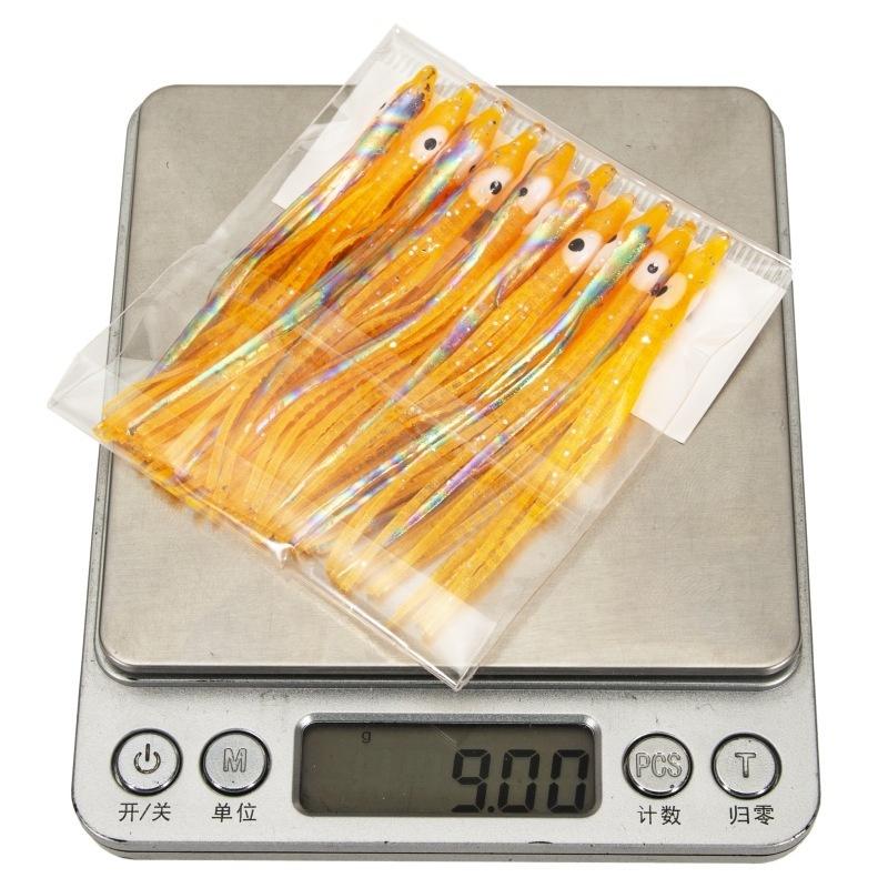 Новые 10 шт. Luya светящаяся мягкая приманка лазерная 8 см игольчатая поддельная приманка в виде осьминога светящаяся синяя бионическая приманка