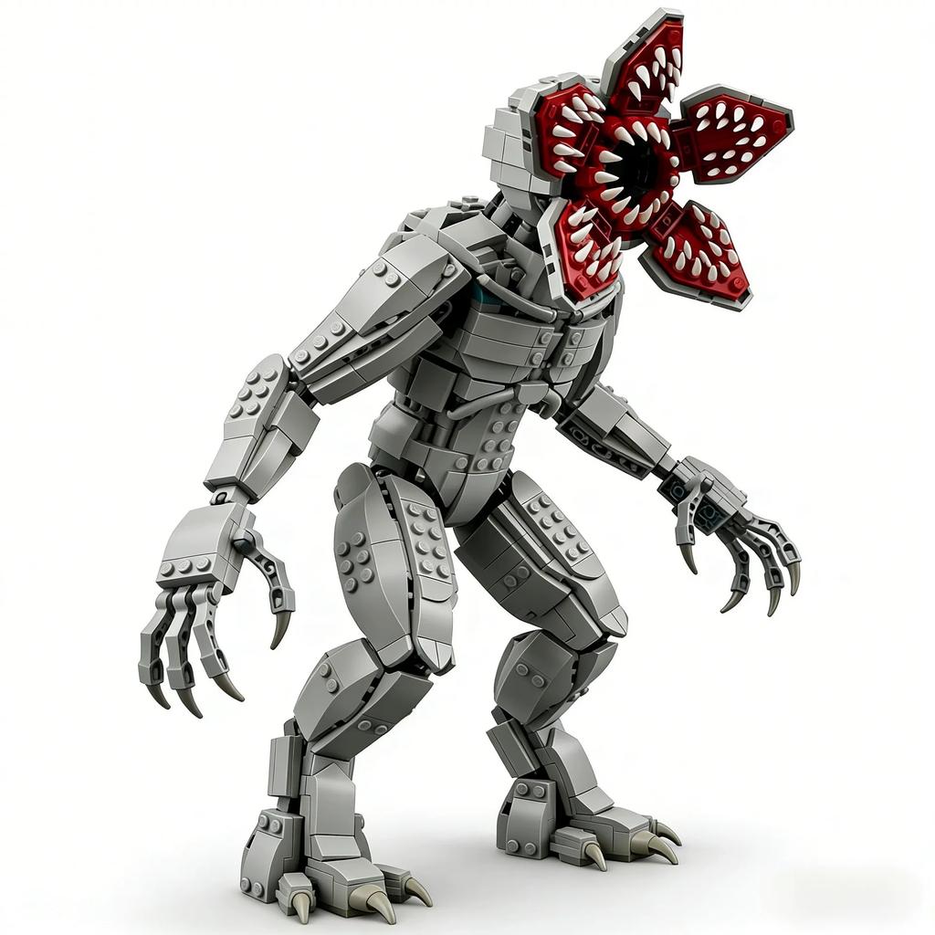 2026 New Series Demon Dog Demogorgon Carnivorous Plant Building Blocks Sci-Fi Thriller TV Play Monster Model Assembly Toys Gifts