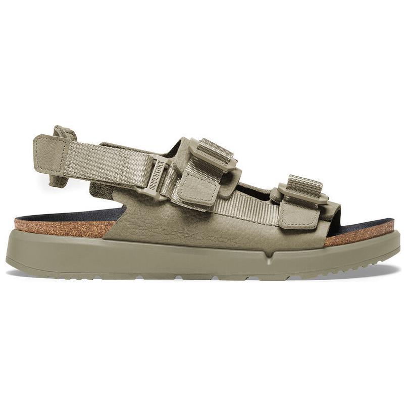 Birkenstock Кожаные пляжные сандалии унисекс Светло-коричневые 1026398