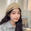 Modern Woolen Beret Hat For Women Winter Large Head English Painter Cap