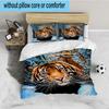 White Tiger Family 3PCS Bedding set,Ideal for 1pc Duvet Cover And 2pcs Pillowcases Perfect for Fan gift,Ideal for Bedroom, Dormitory