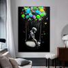 Banksy Art Children's Balloon Canvas Painting Flying Balloon Posters and Prints Home Room Decoration Wall Art Hanigng