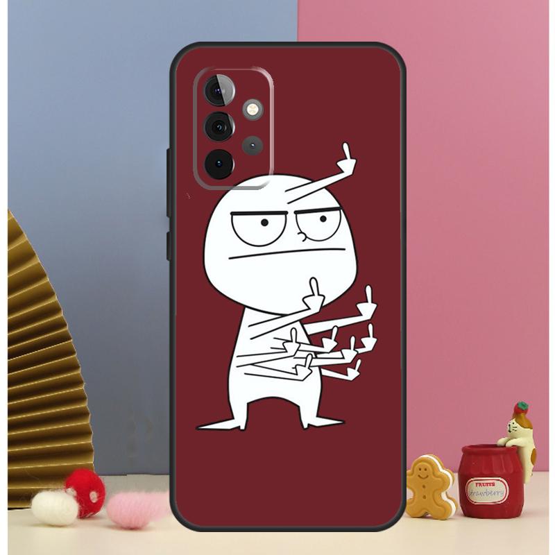 Смешные мемы со средним пальцем Чехол для телефона для Samsung Galaxy A12 A32 A52 A14 A24 A34 A54 A53 A33 A13 A15 A25 A71 A51