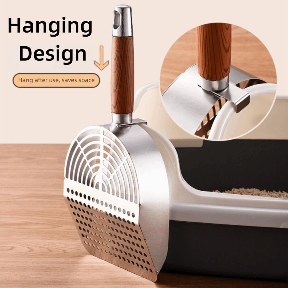 Deep Shovel Cat Litter Scoop Stainless Steel Toilet Garbage Picker Pet Cleaning