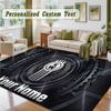 Crystal Velvet Square Rug Custom NameKenworth Pattern Non Slip Home Floor Decor Rug