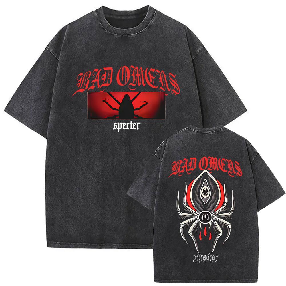 Washed Vintage Rock Band Bad Omens Graphic Tshirt Do You Feel Love Tour 2026 T Shirt Men Women Casual Oversized Cotton Tshirts