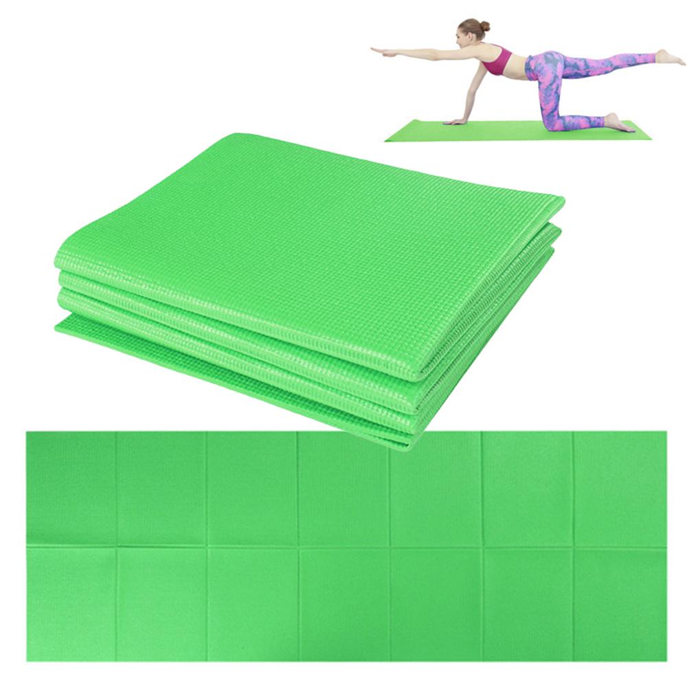 Складной коврик для йоги 68x27 дюймов, 4 мм, супертонкий коврик для йоги из ПВХ для пляжа, парка, путешествий, пикника, пилатеса, йоги