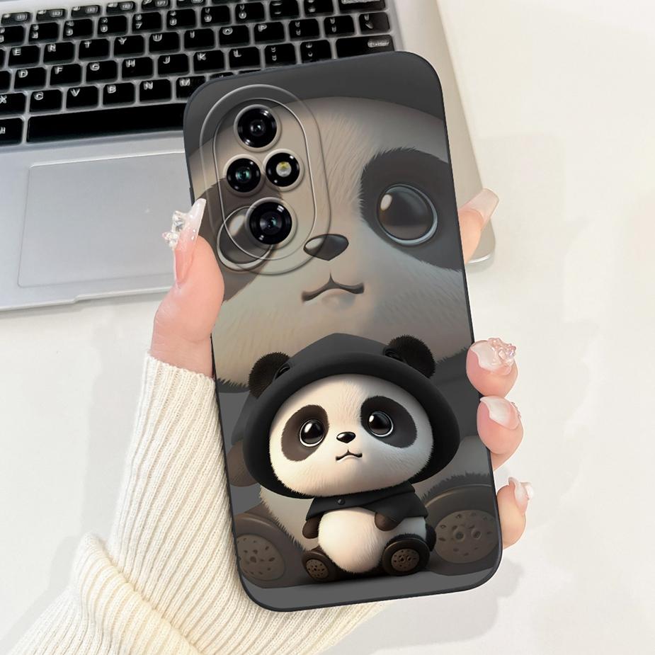 For Honor 200 Pro Case ELP-AN00 Cute Panda Cartoon Cover Shockproof Soft TPU Phone Case For Honor 200 Pro Honor200 Fundas Bumper