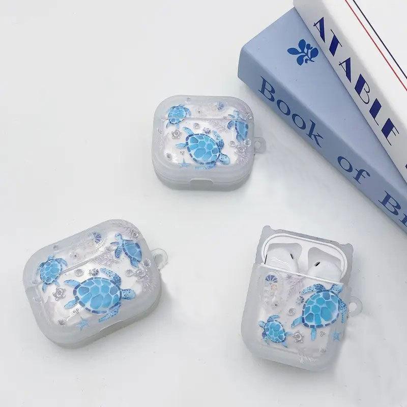 Ins прозрачная морская черепаха подходит для AirPods1/1-го поколения защитный чехол Apple pro/1 беспроводные bluetooth-наушники чехол